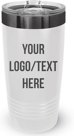 Load image into Gallery viewer, Stainless Steel Tumbler Personalized-Custom Engraved (White-Charcoal, 1 Count (Pack of One))