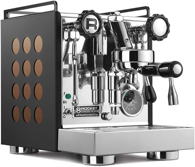 Rocket Espresso Appartamento Nera Espresso Machine and Eureka Mignon Notte Grinder Bundle (Copper)