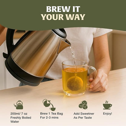 HANDPICK Original Tulsi Tea (100 count) Holy Basil Calming and Stress Relief Tea, Immune Support | Non-GMO, Caffeine-Free Herbal Tea | Ecofriendly Round Tea Bags