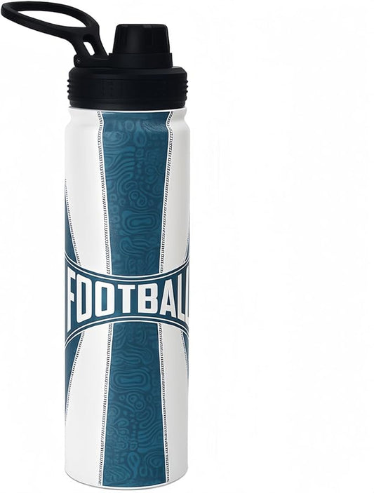 Football Water Bottle, 24 oz Insulated Stainless Steel Sports Bottle with Straw, Football Stuff Gifts for Boys