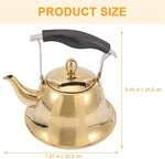 Load image into Gallery viewer, ERINGOGO 2L Whistling Tea Kettle Stovetop, Stainless Steel Teapot Water Kettle with Removable Tea Infuser, Mirror Polished Retro Tea Maker for Gas, Induction