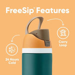 Load image into Gallery viewer, Owala FreeSip Insulated Stainless Steel Water Bottle with Straw for Sports, Travel, and School BPA-Free Sports Water Bottle, 32 oz, Surfs Edge