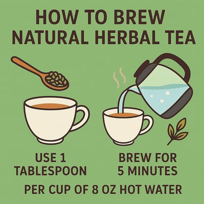 Linden & Raspberry Herbal Tea Loose Leaf – Fruity Tea with Raspberry Leaf & Fruit, Lemon Balm & Elderflower – No Caffeine – Naturally Calming Herbal Teas – 4oz.