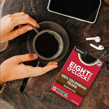 Eight O'Clock Coffee Colombian Peaks Single-Serve Keurig K-Cup Pods, Medium Roast Coffee Pods, 32 Count