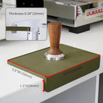 Load image into Gallery viewer, watchget Espresso Tamping Mat, Coffee Tamper Mat, Olive Silicone Food Grade Pad, 8Inch X 6Inch Coffee Tamp Station, Espresso Accessory, Waterproof and Heat Resistant
