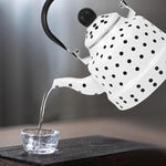 Load image into Gallery viewer, Zerodeko Vintage Enamel Tea Kettle with Handle Portable Water Boiling Kettle for Induction Electric Gas Stoves for Home Office Restaurant Dorm Use
