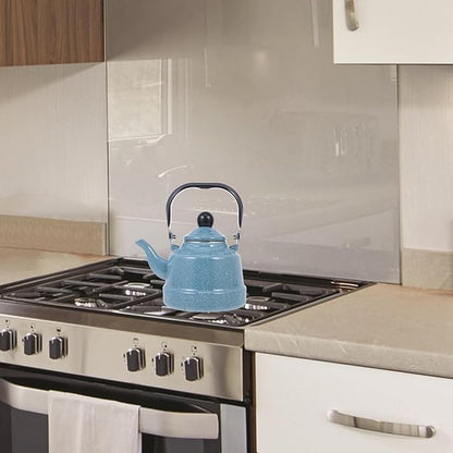 DOITOOL Enamel Tea Kettle Vintage Enamel Teapot 1.1 L Porcelain Tea Kettle Camping Coffee Kettle Stovetop Kettle Hot Water Boiler Pot for Hot Water, Tea Accessories