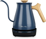 Load image into Gallery viewer, Harriet Gooseneck Electric Kettle - 1200W Fast Heat, 0.8L Stainless Steel, Precision Temp Control &amp; Timer, Wood Handle, Pour Over Coffee and Tea, Blue