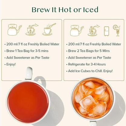 VAHDAM, English Breakfast Black Tea Bags (100 Count) High Caffeine | Strong, Robust & Flavoury | Pyramid Tea Bags | Full Bodied Black Tea Leaves