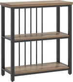 Load image into Gallery viewer, FOLUBAN Small Bookshelf and Bookcase, 3 Tier Open Book Shelf, Modern Metal and Wood Shelving Unit for Living Room Bedroom, Oak