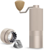 Load image into Gallery viewer, MAVO Manual Coffee Grinder, Wizard Hand Coffee Grinder, Capacity 25g with CNC Stainless Steel Pentagon Conical Burr, Adjustable Setting, Burr Coffee Bean Grinder for French Press, Pour Over, Silver