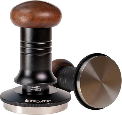 Espresso Coffee Tamper 58.5mm, Level Coffee Tamper for 58mm Portafilter, Adjustable Depth Stainless Steel Flat Base