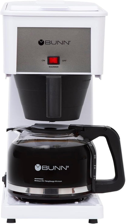 BUNN GRW Velocity Brew 10-Cup Home Coffee Brewer, White