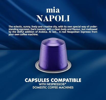 Caffe Borbone Aluminum Coffee Pods, Mia Napoli, Medium Roast, Bold and Intense, Genuine Italian Coffee - Compatible with Nespresso Original, NOT compatible with Vertuo - 100 Count