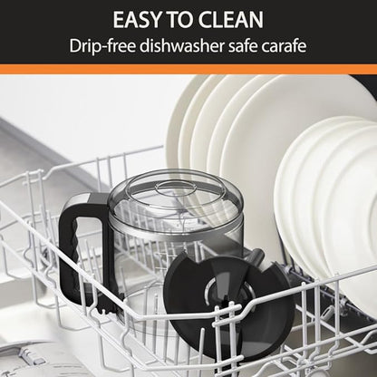 KRUPS Simply Brew: Stainless Steel and Glass Carafe 14 Cup Drip Coffee Maker, Programmable with Digital Display, Dishwasher Safe, Drip Free Coffee Machine, Black and Silver