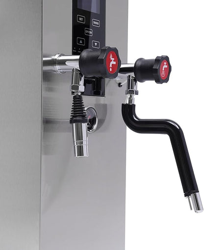 2500W 12L Commercial Milk Frother, Electric Steam Milk Frothing Machine, Steam Boiling Water Machine, Espresso Coffee Milk Foam Maker for Tea Shops, Cold Drink Shops, Bars