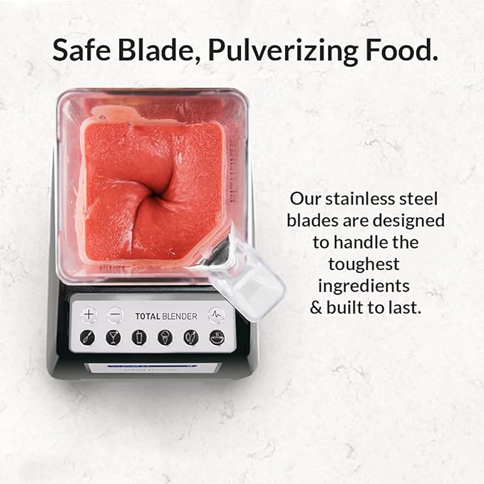 Blendtec Total Classic Original Blender - WildSide+ Jar (90 oz) and Blendtec GO™ Travel Bottle (34 oz) BUNDLE - Professional-Grade Power - 6 Pre-programmed Cycles - 10-speeds - Black