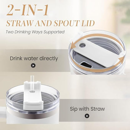 Mom Gifts for Women Mom Nutrition Facts Tumbler Stainless Steel 40oz with Handle Insulated Travel Cup Best Mom Ever Coffee Cup, Mother's Day Christmas Birthday Gifts from Son Daughter