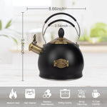 Load image into Gallery viewer, Whistling Tea Kettle Stainless Steel Teapot, Teakettle for Stovetop Induction Stove Top, Fast Boiling Heat Water Tea Pot 2.6 Quart