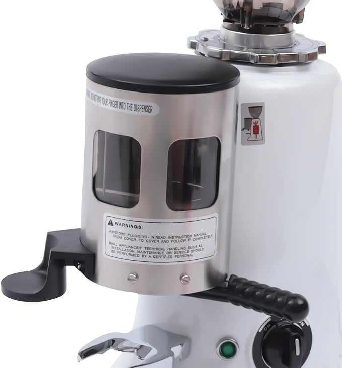 350 W Conical Burr Coffee Grinder, 1200g Commercial Espresso Coffee Grinder - Heavy Duty Cast Aluminum Body/Extra Wide Dosing Capability (US Stock)