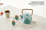 Load image into Gallery viewer, Toptier Cast Iron Teapot, Stovetop Safe Japanese Cast Iron Tea Kettle, Diamond Design Tea Pot with Removable Infuser for Loose Tea, 40 Ounce (1200 ml), Blue