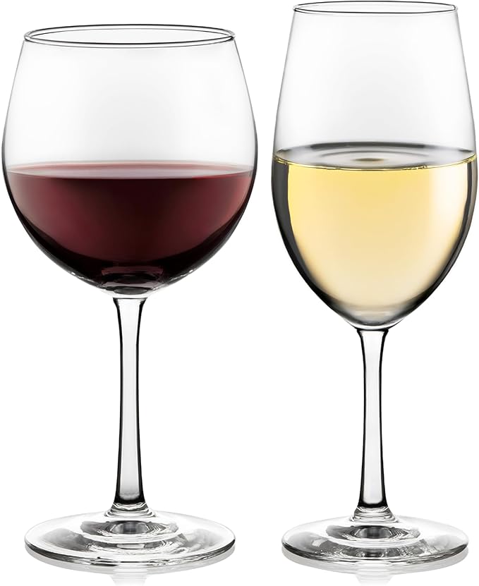 Libbey Vineyard Reserve Wine Glass Set of 8, Clear Wine Glasses for Red and White Wine, Great for Merlot, Bordeaux, Chardonnay, Gifts, Holiday, Birthday Party