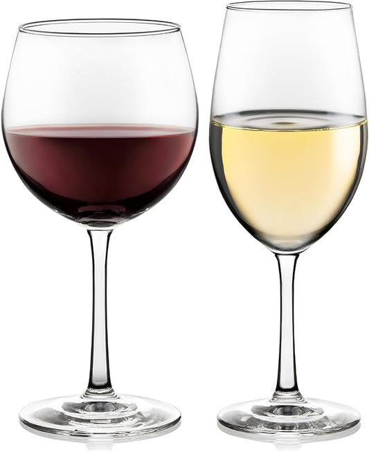 Libbey Vineyard Reserve Wine Glass Set of 8, Clear Wine Glasses for Red and White Wine, Great for Merlot, Bordeaux, Chardonnay, Gifts, Holiday, Birthday Party