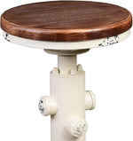 Load image into Gallery viewer, Topower Aged Antique Vintage Industrial Barstool Solid Wood Water Pipe Fire Hydrant Design Cafe Coffee Industrial Bar Stool Set of 2 Antique White