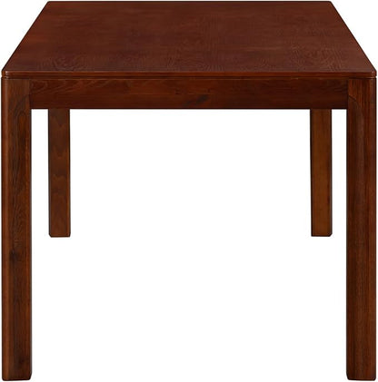 NTC Flow 71 Inch Modern Design, Rectangular Dinner Table for Dining Room, Living Room Furniture, Effortless Assembly, Dark Walnut