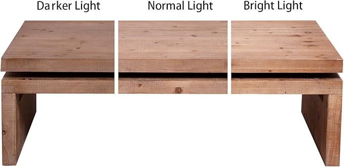 Rectangle Coffee Table for Living Room, Mid Century Modern Coffee Table, Solid Wood Center Table Accent Tea Table for Apartment