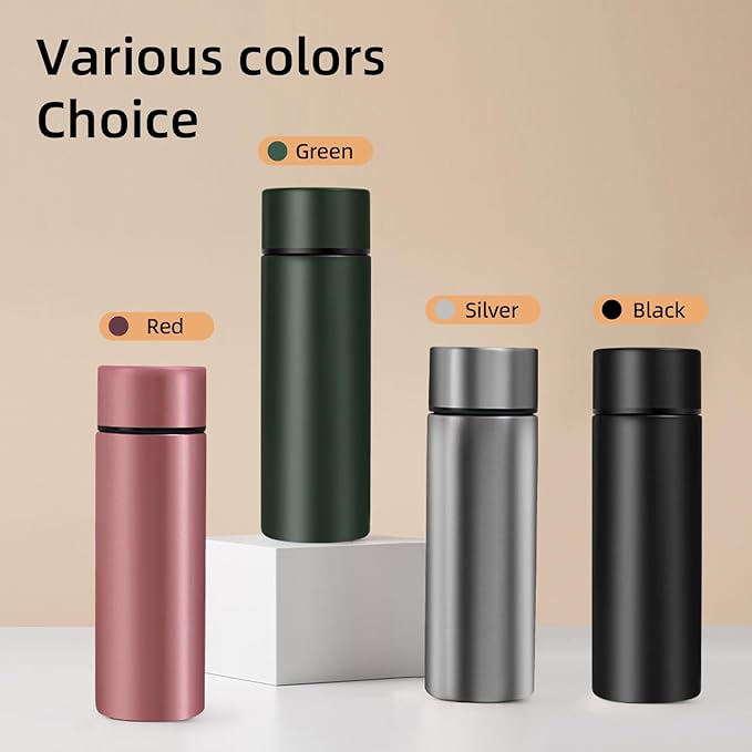 5 oz Mini Water Bottle Cute Water Bottle - Insulated Stainless Steel Bottle - Keeps Cold for 12 hours, Hot for 6 hours - Sparkling Pink