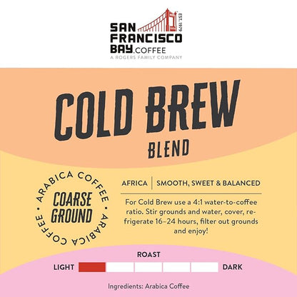 San Francisco Bay Ground Coffee - Cold Brew (28oz Bag), Light Roast