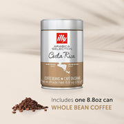 illy Whole Bean Coffee - Perfectly Roasted – Costa Rica Medium Roast - with Notes of Honey, Vanilla & Citrus - 100% Arabica Beans - No Preservatives – 8.8 Ounce