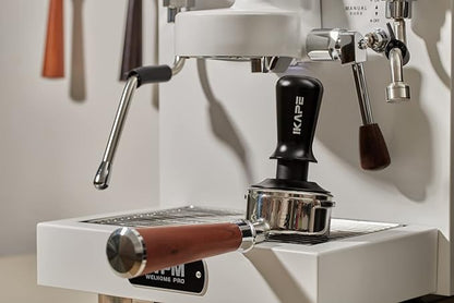 IKAPE 51mm Espresso Tamper, Premium Barista Coffee Tamper with Calibrated Spring Loaded, 100% Flat Stainless Steel Base Tamper for Espresso Machine(Black)