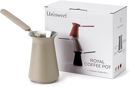 Turkish Coffee Pot - Coffee Maker, Briki Greek Turkish Pot, Arabic Tea Pot, Cezve/Ibrik Coffee Pot for Stovetop(400 ml,Serves 5)