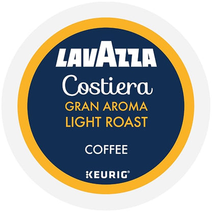 Lavazza Costiera Gran Aroma, Single-Serve Keurig K-Cup Pods, Light Roast Coffee, 32-Count Box