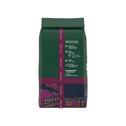Starbucks Whole Bean Coffee, Dark Roast Coffee, French Roast, 100% Arabica, 6 bags (18 oz each)