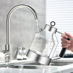 Load image into Gallery viewer, Electric Kettle, ASCOT Electric Tea Kettle 1.5L Glass Electric Kettle, Stainless Steel, BPA-Free, Cordless, Automatic Shutoff, Boil-Dry Protection (Silver)