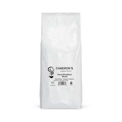 Cameron's Coffee Roasted Whole Bean Coffee, Decaf Breakfast Blend, 4 Pound