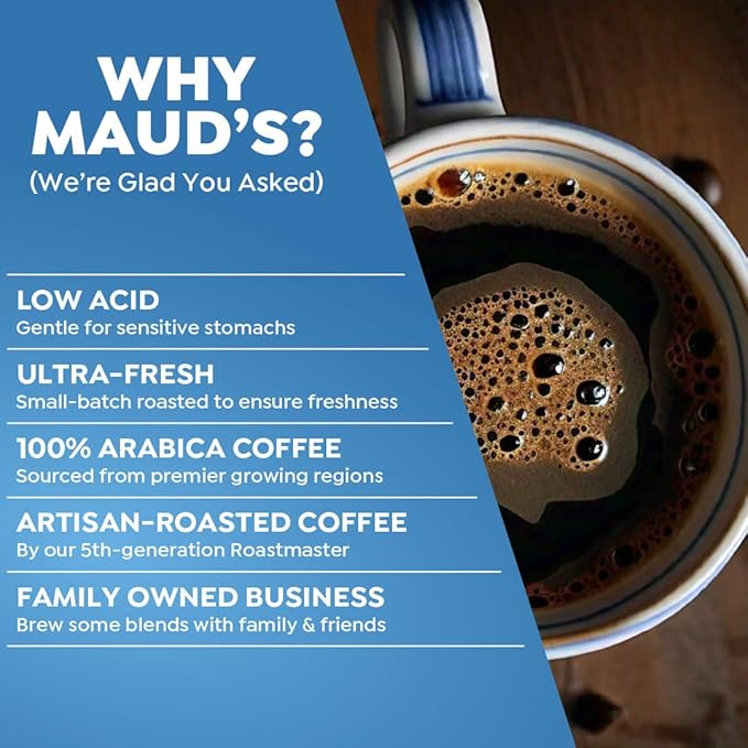 Maud's Organic Guatemalan Coffee Pods, 50 ct, Single Origin Guatemalan Medium Roast Coffee in Recyclable Single Serve Pods – 100% Arabica Beans, Compatible with Keurig K Cups Maker