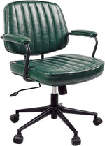 Load image into Gallery viewer, Artswish Mid Century Office Desk Chair - Green Leather Home Office Chair with Wheels and Arms