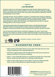 Worldwide Botanicals Organic Lavender Flowers, 4 ounces, Pure European Lavender buds, Perfect for Aromatherapy, Sachets, Wedding celebrations, Tea flavoring, Eye pillows Scenting The Home