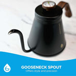 Load image into Gallery viewer, GROSCHE - Marrakesh Gooseneck Kettle Stovetop - Stainless Steel Pour Over Coffee Kettle Stovetop - Tea Kettle - Stovetop Gooseneck Kettle - Coffee &amp; Tea Kettle - Home Essentials, Black (34 fl. oz)