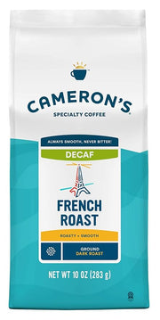 Cameron's Coffee Roasted Ground Coffee Bag, Decaf French Roast, 10 Ounce, Pack of 6 - NEW