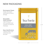 Load image into Gallery viewer, Tea Forte Earl Grey Premium Loose Leaf Caffeinated Black Tea Blend Canister, Makes 35-50 Cups