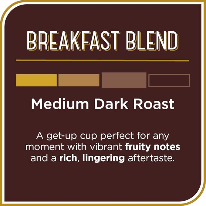 Don Francisco's Breakfast Blend Coffee - 24 K-Cup Compatible Single-Serve Pods - 100% Arabica - Fruity Aroma, Rich Flavor - Recyclable through TerraCycle - Compatible with Keurig Brewers