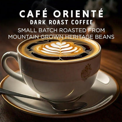 Oriente Cuban Coffee Roasters Dark Roast Instant Coffee - 20 ct, Authentic Cuban Style, 100% Arabica Coffee - Hot or Iced Coffee