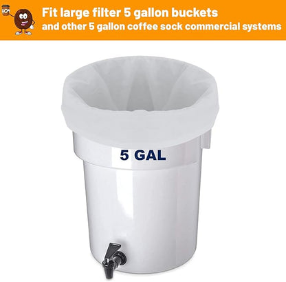 50 Pack Cold Brew Coffee Filters, 20" X 20" Commercial Cold Brew Filters, Filter Bag for Brew Up To 5 LBS Coffee, Fits 5 Gallon Buckets