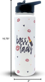 Load image into Gallery viewer, Brooke &amp; Jess Designs Boss Lady Tumbler - Best Boss Gifts for Women - Great Travel Water Bottle Gifts for Bosses, Coworkers, Mom, Christmas, Birthday