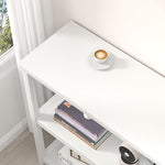 Load image into Gallery viewer, FOLUBAN Small Bookshelf, Modern 3 Tier Book Shelf, Wood and Metal Bookcase for Home Office Living Room Bedroom, White Oak